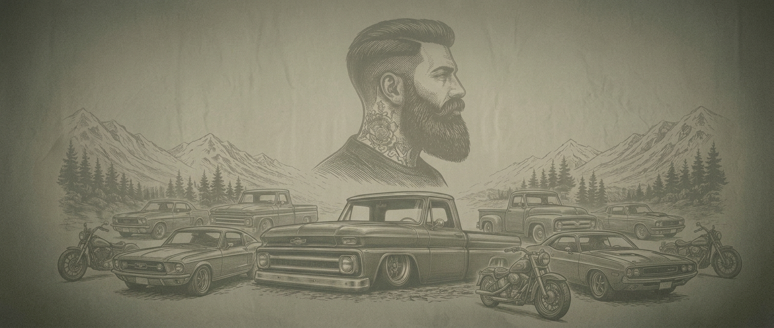 Heavy Hands Soap Co. β vintage truck and mountain backdrop
